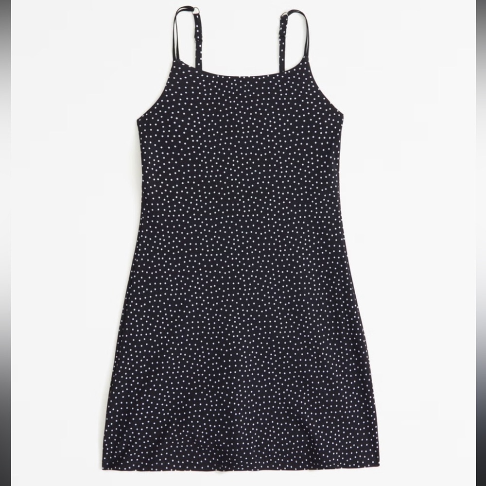 abercrombie kids Black Polka Dot Spaghetti Strap Dress
